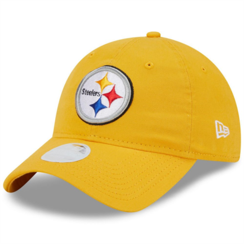 Womens New Era Gold Pittsburgh Steelers Main Core Classic 2.0 9TWENTY Adjustable Hat