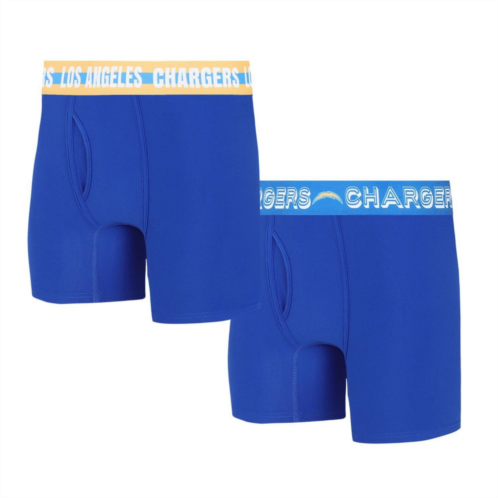 Unbranded Mens Concepts Sport Los Angeles Chargers Gauge Knit Boxer Brief Two-Pack