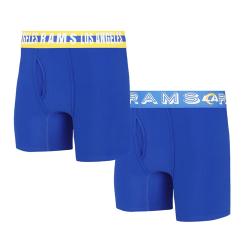Unbranded Mens Concepts Sport Los Angeles Rams Gauge Knit Boxer Brief Two-Pack