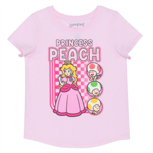 Girls 4-12 Jumping Beans Nintendo Princess Peach and Toads Short Sleeve Graphic Tee