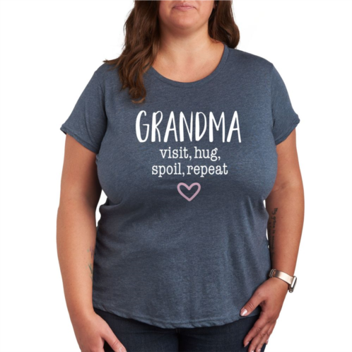 Licensed Character Plus Grandma Visit Hug Graphic Tee