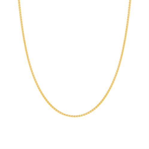 PRIMROSE 18k Gold Over Silver Wheat Chain Necklace