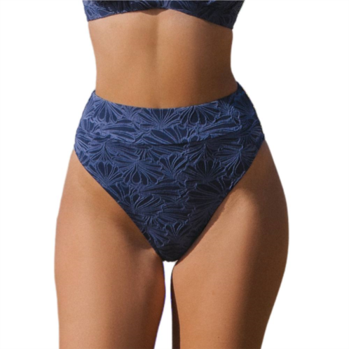 Womens CUPSHE Floral Textured Banded Highrise Bikini Bottoms