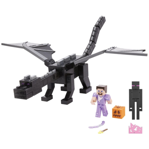 Mattel Minecraft Ender Dragon Action Figure 8-piece Set with Lights, Sounds & Mist