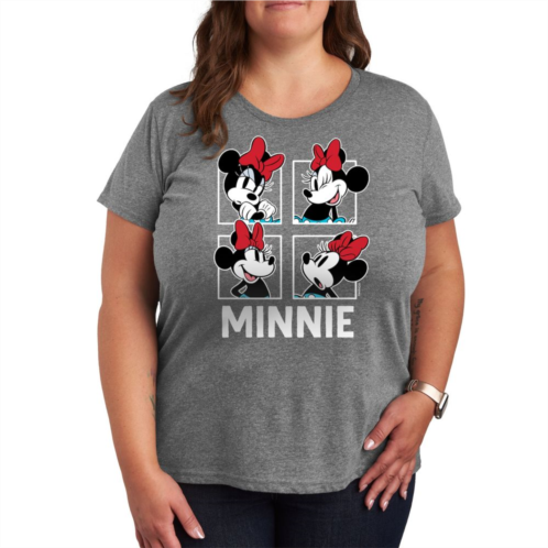 Plus Size Disney Minnie Grid Graphic Tee
