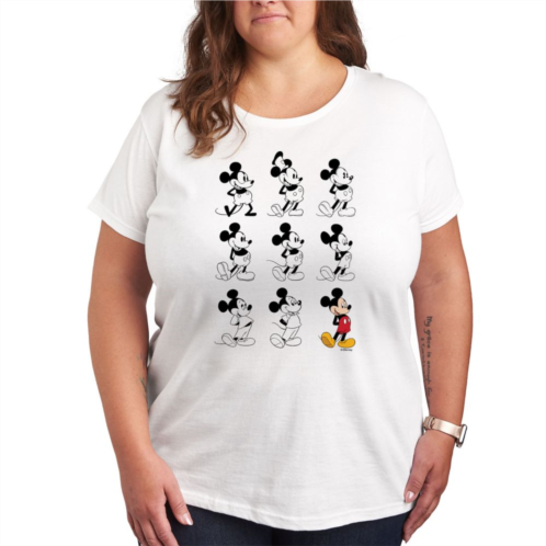 Plus Size Disney Mickey Mouse Evolution Graphic Tee