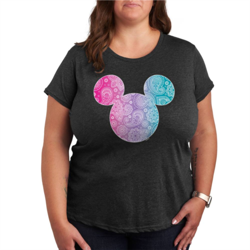 Disneys Mickey Mouse Plus Bandana Pattern Graphic Tee