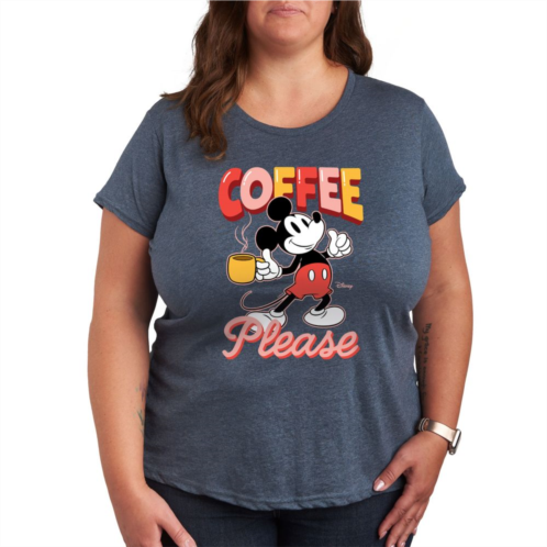Disneys Mickey Mouse Plus Coffee Please Graphic Tee