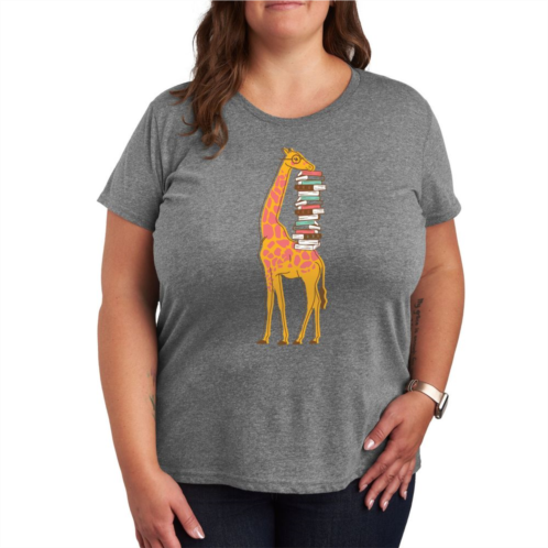 Licensed Character Plus Giraffe Carrying Books Graphic Tee
