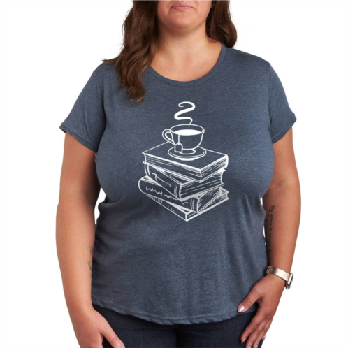 Licensed Character Plus Tea And Stacked Books Graphic Tee