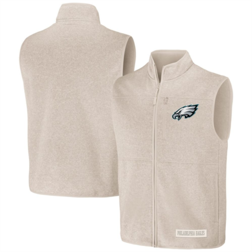 Mens NFL x Darius Rucker Collection by Fanatics Oatmeal Philadelphia Eagles Full-Zip Sweater Vest