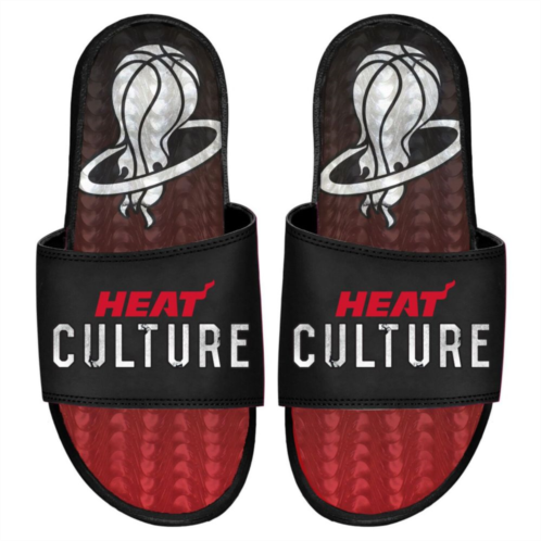 Mens ISlide Black Miami Heat 2023/24 City Edition Gel Slide Sandals