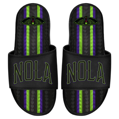 Mens ISlide Black New Orleans Pelicans 2023/24 City Edition Gel Slide Sandals