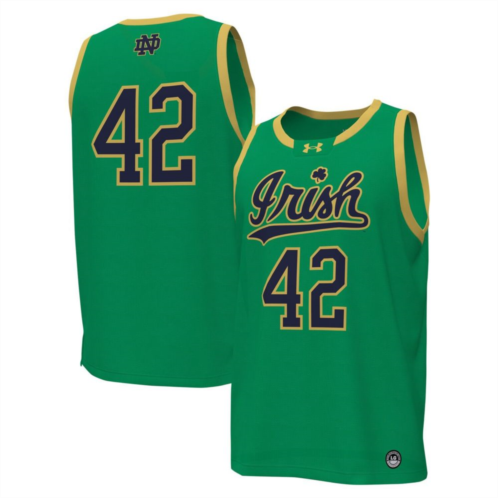 Mens Under Armour # Kelly Green Notre Dame Fighting Irish Replica Basketball Jersey