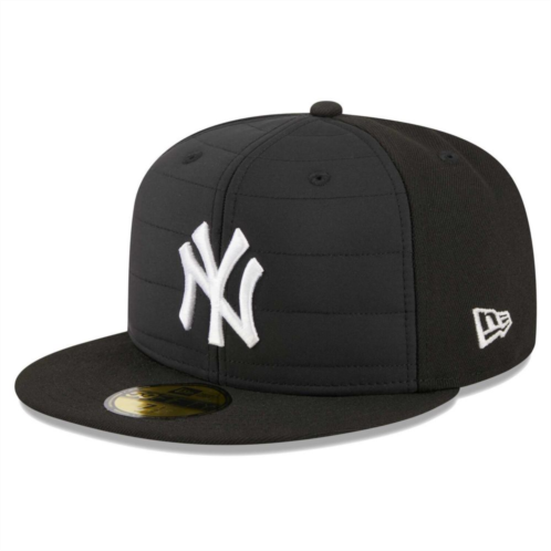 New Era x Staple Mens New Era Black New York Yankees Quilt 59FIFTY Fitted Hat