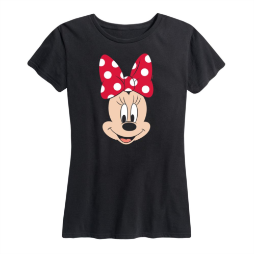 Disneys Minnie Mouse Womens Face Graphic Tee