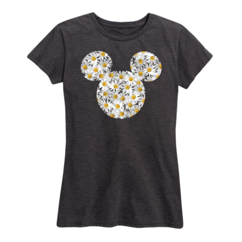 Disneys Mickey Mouse Womens Daisies Graphic Tee