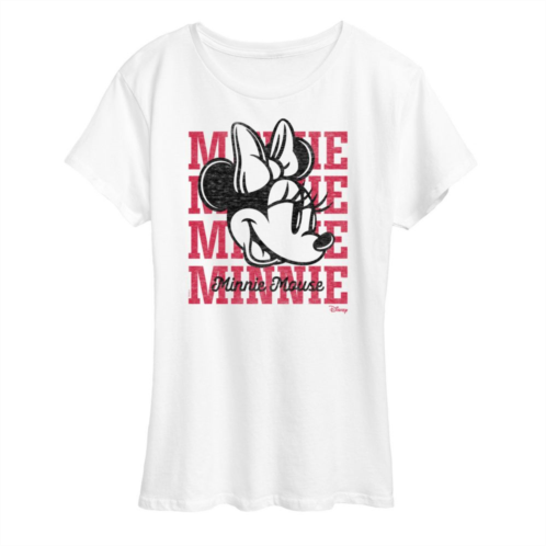 Disneys Minnie Mouse Womens Repeated Graphic Tee