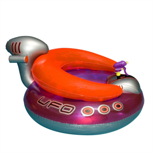 Swim Central 45 Water Sports Inflatable UFO Squirter Spaceship Ride-On Swimming Pool Float