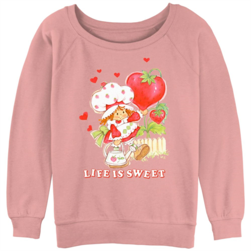 Licensed Character Juniors Strawberry Shortcake Life Is Sweet Graphic Slouchy Terry
