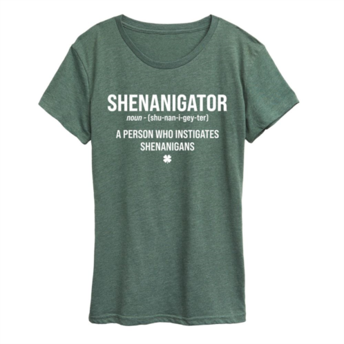 Licensed Character Womens Shenanigator Definition Graphic Tee