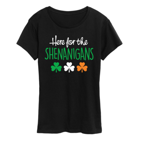 Licensed Character Womens Here for the Shenanigans Graphic Tee