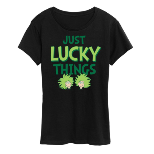 Licensed Character Womens Dr. Seuss Just Lucky Things Graphic Tee