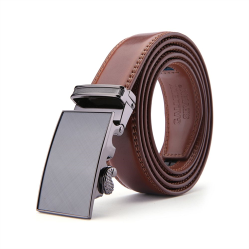 Gallery Seven Mens Etched Charcoal Leather Ratchet Belt