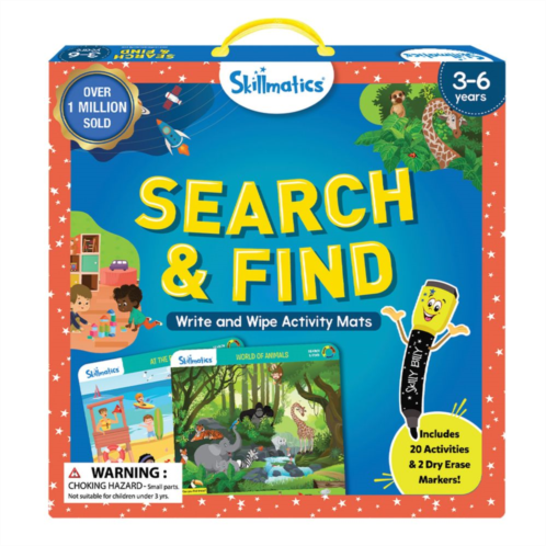Skillmatics Search & Find Write and Wipe Learning Activity Mats 9-piece Set