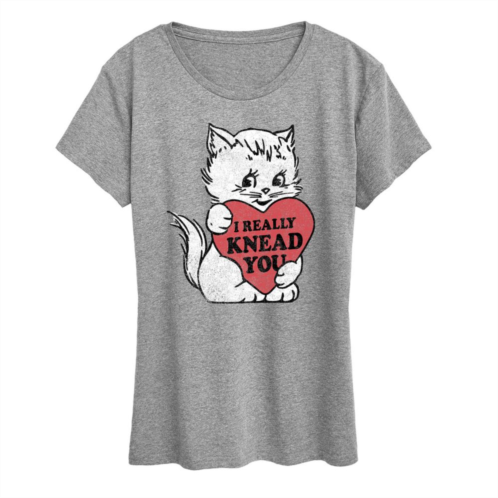 Licensed Character Womens Vintage Valentine Cat Graphic Tee