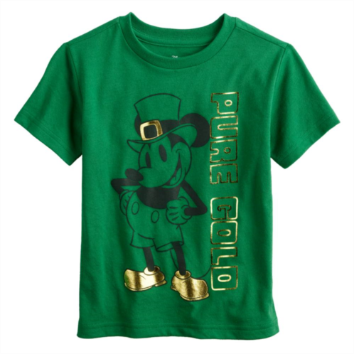 Licensed Character Disneys Mickey Mouse Baby & Toddler Boy Pure Gold St. Patricks Day Graphic Tee
