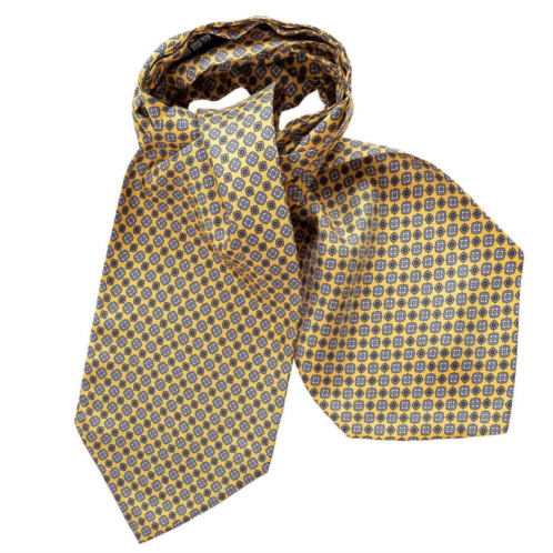 Elizabetta Corbara - Silk Ascot Cravat Tie For Men - Yellow
