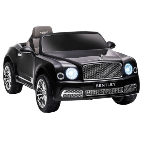 Aosom Bentley Ride-on Car, Electric Ride-on Toy W/ Remote Control Horn Mp3, Blue