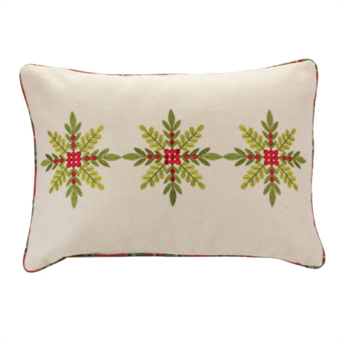 Slickblue Embroidered Snowflake Pillow 19.5l