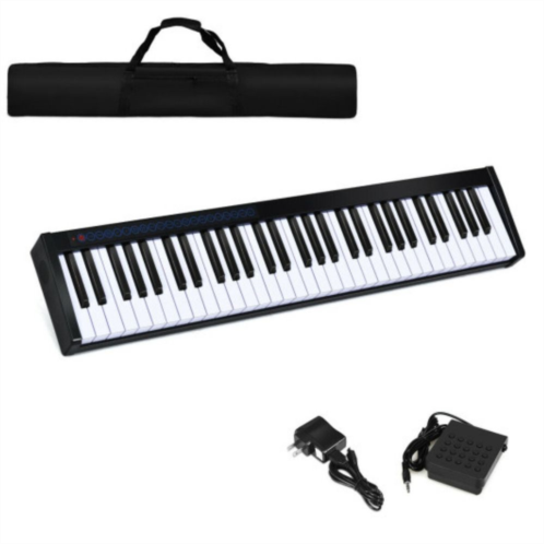 Slickblue 61-key Portable Digital Stage Piano With Carrying Bag-Black
