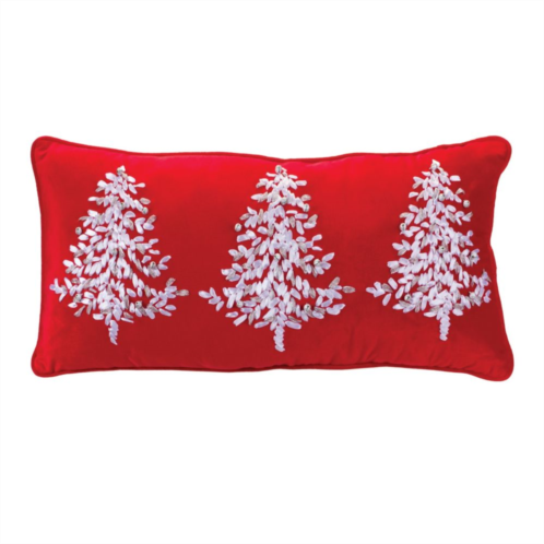 Slickblue Embroidered Pine Tree Pillow 22.5l