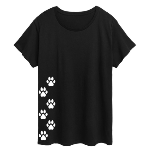 Licensed Character Plus Vertical Pawprints Graphic Tee