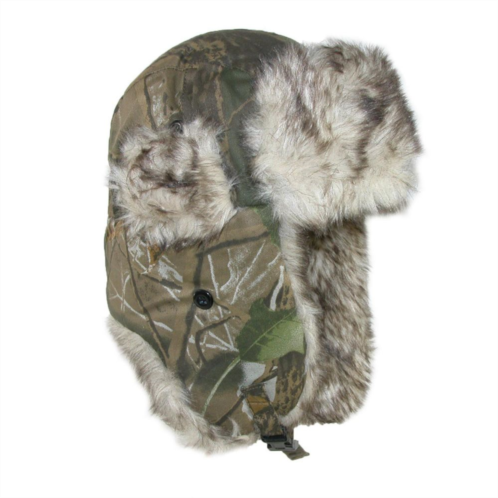 Ctm Mens Camo Winter Aviator Hat With Ear Flaps