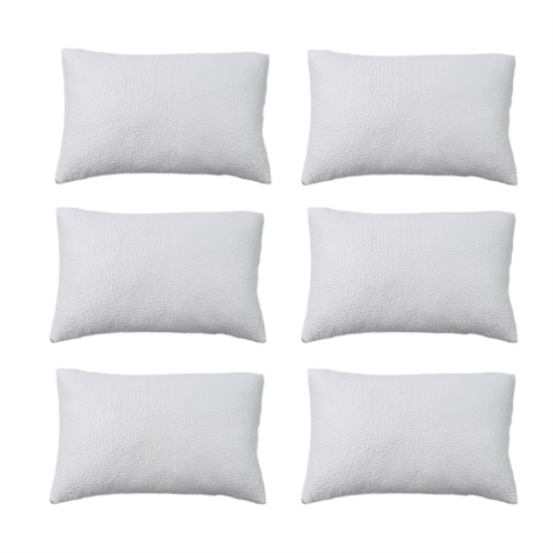 Abrihome 29x17 (6 pcs/box) White Superb Memory Foam Cooling Bed Pillows with Washable Case