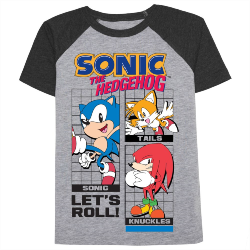 Boys 4-12 Jumping Beans Sonic the Hedgehog, Knuckles & Tails Raglan Graphic Tee