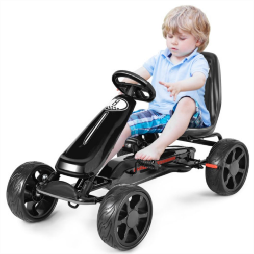 Slickblue Outdoor Kids 4 Wheel Pedal Powered Riding Kart Car