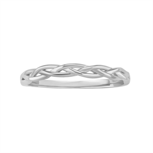 PRIMROSE Sterling Silver Polished Intertwined Ring