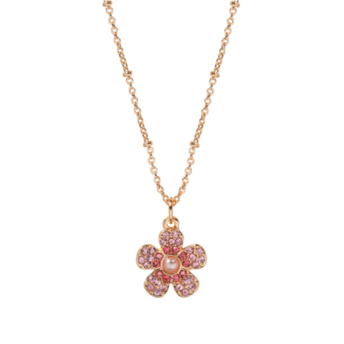 LC Lauren Conrad Gold Tone Floral Pendant Necklace