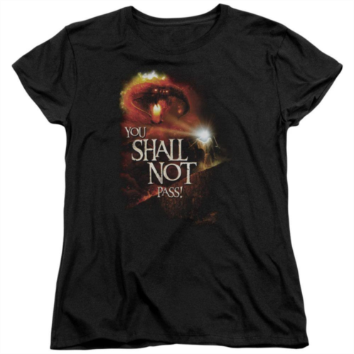 Licensed Character Lord Of The Rings You Shall Not Pass Short Sleeve Womens T-shirt