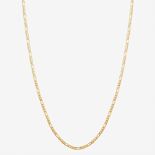 Aqua Moda Gold Tone Waterproof Stainless Steel Figaro Necklace