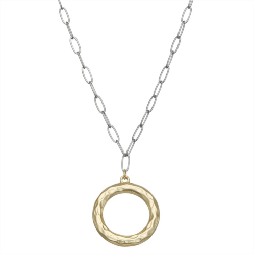 Sonoma Goods For Life Two Tone Circle Necklace