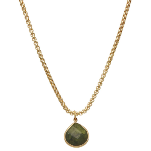 Sonoma Goods For Life Gold Tone Jade Pendant Necklace