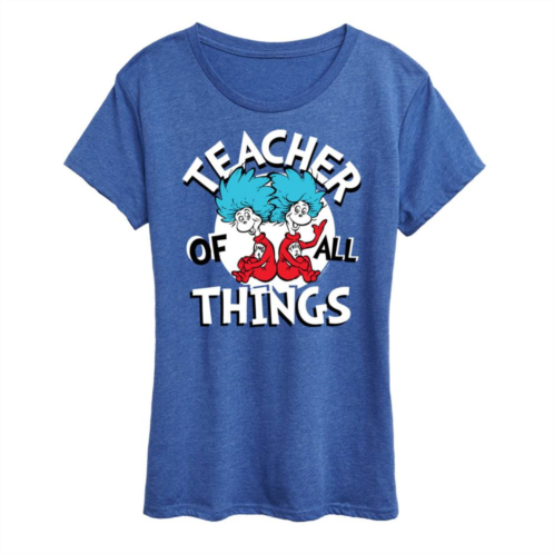 Licensed Character Womens Dr. Seuss Teacher Of All Things Graphic Tee