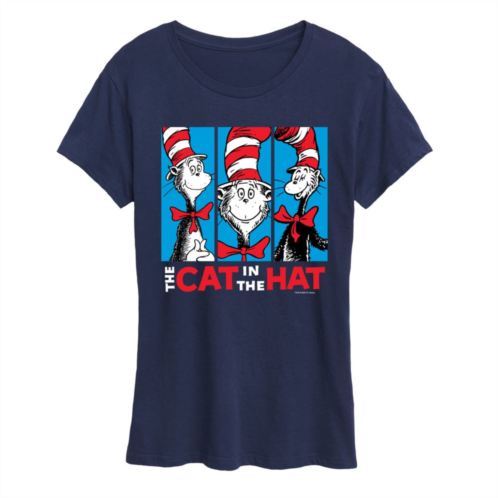 Licensed Character Womens Dr. Seuss Cat In The Hat Graphic Tee