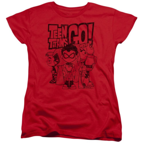 Licensed Character Teen Titans Go Team Up Short Sleeve Womens T-shirt